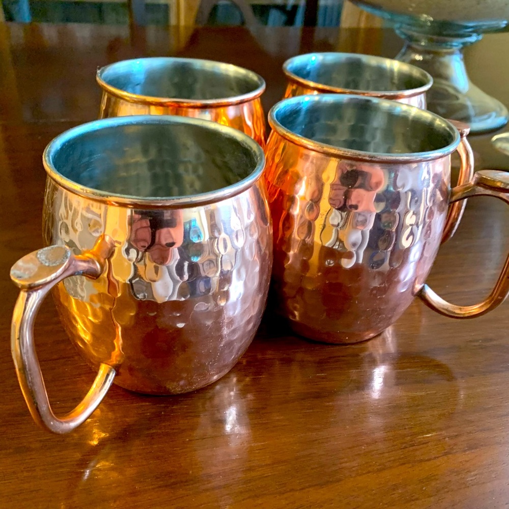 Moscow mule copper cups